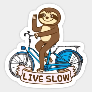 Sloth bicycle Sticker